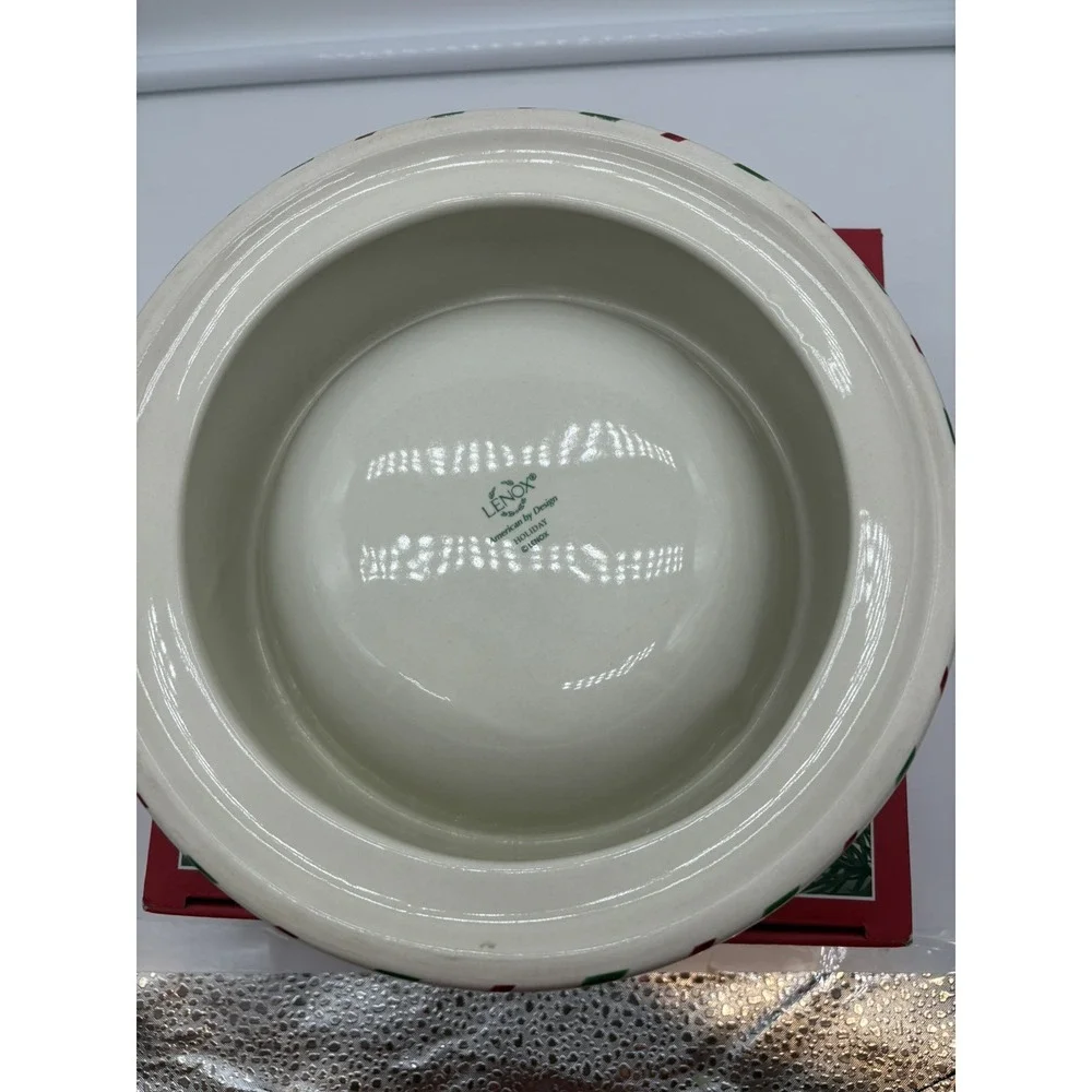 Lenox Christmas Holiday Pet Dog Bowl 